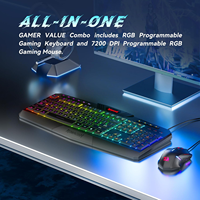 Redragon S101Gaming Clavier et souris M601 Combo Set Programmable 7 RGB Rétroéclairé 114 Touches Clavier de jeu 7200 DPI Mouse Set