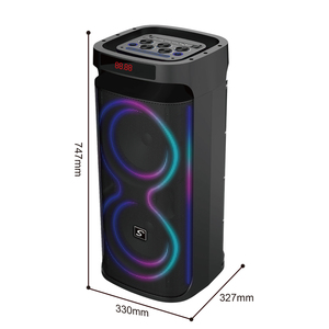 ลำโพงคาราโอเกะแบบพกพา CQS-S6613 รุ่น Double 8 นิ้ว พร้อมไฟแฟชั่นและล้อลากสำหรับงานปาร์ตี้ - Product Image 4