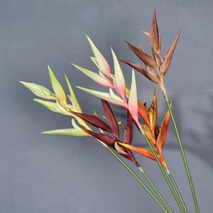Flores Artificiales de Pluma de Ave del Paraíso Meng Jie, Material Floral de Goma Suave para Decoración de Bodas y Hogar, Estilo Ins - Product Image 1