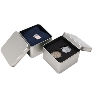 Các Nhà Sản Xuất Tùy Chỉnh Vuông Container Lưu Trữ Thực Phẩm Biscuit Tin Có Thể Xem Hộp Kim Loại Bao Bì Hộp Thiếc - Product Image 1