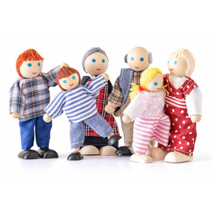 Juego de Muñecas Familiares ANNA & BECK, 6 Piezas, Duraderas, Montessori, Sensoriales, Educativas, Juguete para <span class=keywords><strong>Casa</strong></span> de Juegos, Regalo para Niños - Product Image 2