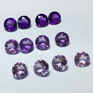 Catégorie de produit Pierre gemme lâche facettée ronde d'améthyste africaine naturelle 3mm-7mm - Product Image 2
