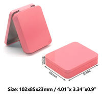 Caja de metal personalizada para envasar galletas y dulces con tapa hermética con bisagras y ventana transparente, caja de regalo de lujo personalizada
