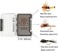 Ensemble canne à mouche et moulinet 8'1'' 3/4 Weight en fibre de carbone, kit de pêche à la mouche léger pour débutants (B02)
