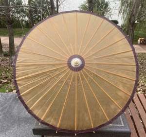 Parasol japonais personnalisable en papier huilé et bambou, imperméable, pour mariage, avec commande manuelle - Product Image 3