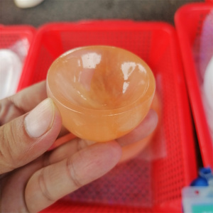 Nuovo prodotto cristalli curativi set di ciotole rotonde in selenite <span class=keywords><strong>arancione</strong></span> di grandi dimensioni per la decorazione domestica - Product Image 2