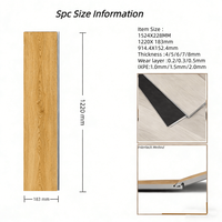 Revêtement de sol SPC en PVC à clipser, imitation bois, étanche, 4mm 5mm 6mm 7mm 8mm, LVP, planches de vinyle de luxe avec IXPE