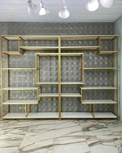 Một cửa hàng thiết kế tùy chỉnh thương hiệu sang trọng Boutique giày cửa hàng tất cả các loại đồ đạc kim loại Modular hiển thị & Made-to-order kệ - Product Image 4