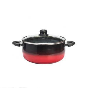 Bếp Không Dính Đồ Nấu Nướng Nội Thất Đen Không Dính Lớp Phủ Bên Ngoài Men Sứ Thép Carbon Nồi Hầm - Product Image 4