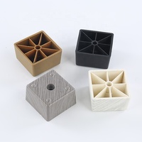 Pied de meuble en plastique ABS de style industriel, moderne, noir antique, réglable en hauteur, pour chambre, extérieur, salon, hôpital, atelier