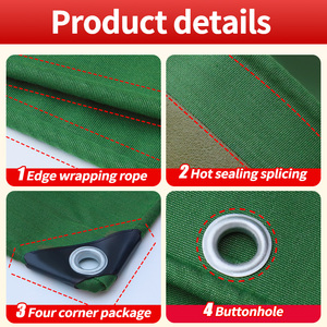 Heavy Duty Tarpaulin 600 Gsm Canvas Waterproof Grade Industrial Tirpal - Uv Resistant <b>Tarp</b> Multi Use Waterproof Canvas Tarpaulin - Product Image 3