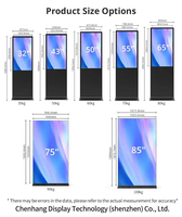 Máquina de Publicidad Digital CH, Kiosco Digital con Pantalla LCD Táctil Vertical, Soporte de Pie para Señalización Digital, Orientación en Ascensores y Comercios