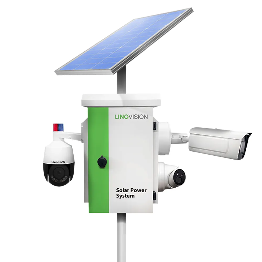 Solar Power Security Camera System Versatile Solar Power System with 12V 50AH Lithium Battery and 4G LTE Wireless
