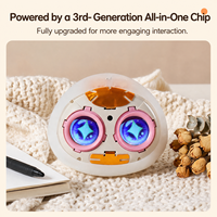Porte-clés pendentif chat en peluche doux, jouet interactif parlant intelligent avec yeux LED, contrôlé par application, cadeau pour filles