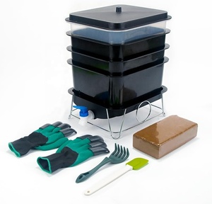 Factory Direct Sales 4 Tray Worm Compost Bin With Comprehensive Garden Tool Set- for Recycling Food Waste