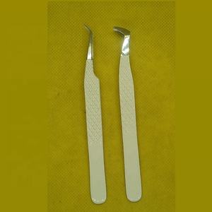 ชุดแหนบต่อขนตา2ชิ้น,แหนบ45องศาแหนบขนตาเพิ่มวอลลุ่มสีครีม - Product Image 4