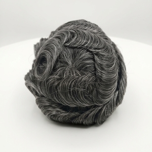 Parrucchino da Uomo di Alta Qualità con <span class=keywords><strong>Base</strong></span> Mono e Centro in PU Trasparente, <span class=keywords><strong>Capelli</strong></span> Indiani Remy, Densità 130%, Lunghezza <span class=keywords><strong>6</strong></span> Pollici - Product Image 4