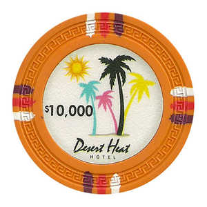 Desert Heat 13.5 Gram <b>Clay</b> Poker Chips with Tray High Quality Gaming Chips for Professional Players - Product Image 3