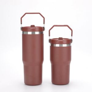 Gobelet de voiture portable en acier inoxydable avec poignée, gobelet isotherme sous vide de 20 oz pour un usage quotidien - Product Image 1
