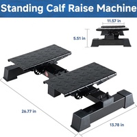 Wellshow Sport Hauteur Réglable Anti-Slip Slant Board Debout Machine de levage de mollet pour l'étirement du mollet