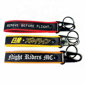 High Quality Custom Embroidery Woven Logo Silk Screen Printed With Clasp Clip Keychain - Product Image 4