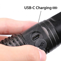 Lampe torche LED XHP50 20W haute luminosité, rechargeable, en alliage d'aluminium, avec zoom, pour le camping, la chasse, les situations d'urgence