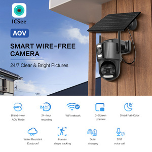 Cámara de Vigilancia Icsee de Doble Lente 4G AOV con Energía Solar y Grabación de 24 Horas, Cámara IP para Uso en Interiores y Exteriores - Product Image 4