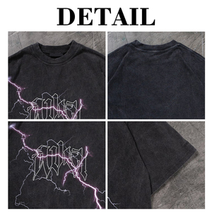 เสื้อยืดโอเวอร์ไซส์สไตล์วินเทจสำหรับผู้ชายจาก KingSen ผ้าคอตตอนหนานุ่ม ทรงหลวม ไหล่ตก พิมพ์โลโก้ตามสั่ง สไตล์ Y2K สตรีทแวร์ - Product Image 6