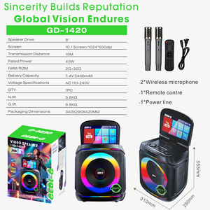 Máquina de Karaoke Portátil <span class=keywords><strong>Android</strong></span> Sound GD-1420 con Pantalla de 10.4 Pulgadas, Altavoces Inalámbricos, Visualización de Letras, Sistema KTV Todo en Uno - Product Image 6