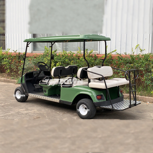 Voiture utilitaire de golf verte standard avec pneus pour routes en bon état, châssis stable, véhicule navette pour zones touristiques et campus - Product Image 5