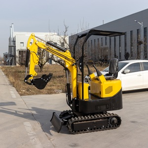 Mini-excavatrice sur chenilles compacte de 1 tonne avec pompe, livraison gratuite, garantie 1 an, pour la pose de petits canalisations et le défrichement de terrains - Product Image 1