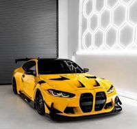 Pour BMW M4 : Pare-chocs avant modifié en fibre de carbone, kit carrosserie, spoiler latéral, garde-boue, pare-chocs de voiture, couvercle de coffre, diffuseur, capot