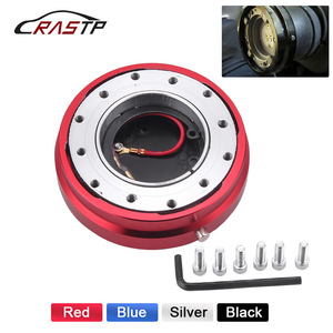 Volant de course à dégagement rapide, diamètre intérieur de 90 mm, en métal rouge avec bouton de verrouillage pour la plupart des modèles de voitures - Product Image 3