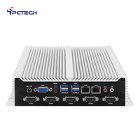 Промышленный безвентиляторный мини-ПК X86 Intel Core I3 I5 I7 DDR3 DD2 LAN DC 9-36 В Входная мощность промышленный компьютер