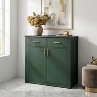 Buffet de rangement moderne et minimaliste, gain de place, durable, 2 tiroirs, 2 portes, montage facile, pour salon et entrée