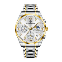 Luxuriöse Herren-Edelstahluhr Männliche Armbanduhr 3BAR Wasserdicht Quarzwerk 42mm Leuchtende Zeiger Armbanduhren