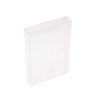 Funda protectora de cartucho de juego, caja de plástico transparente, PET SNES