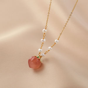 Colgante Redondo de Perla Natural de Agua Dulce 1465, Estilo Vintage, Chapado en Oro de 14K, Plata 925 con Perla Blanca - Product Image 1