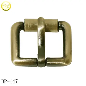 Wholesale Shoes Accessory Roller Buckle Gold Color Handbag Hardware Adjustable Shoes Pin Straps For Leather Belt