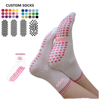 Chaussettes de yoga tricotées personnalisées de haute qualité avec logo, chaussettes de pilates pour femmes, design personnalisé