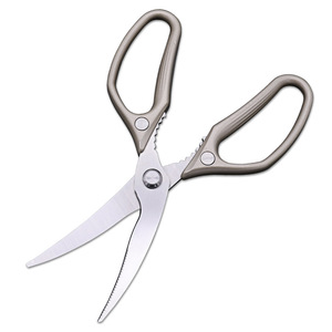 Kitchen Shears Stainless Steel Curved Blade For Home Use Champagne Color Elbow Shape - Product Image 2