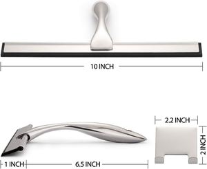 Mayorista: Limpiacristales de lujo ecológico de 10 pulgadas para baño, ducha y ventana, con disco de montaje adhesivo y ventosa, en oro/plata - Product Image 2