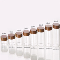Mini-bocal cylindrique en verre de 10 ml et 15 ml pour épices alimentaires, écologique, avec couvercle en plastique hermétique pour le thé, les grains de café et le stockage en voyage
