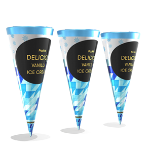 Papier kegel becher Hülle für Eis Dessert Wasser Papier kegel liefert Gelato - Product Image 3