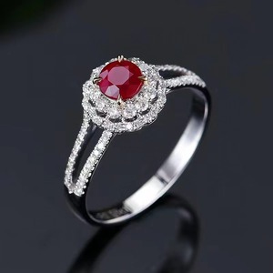 SGARIT antik takı yakut yüzük 18K beyaz altın 0.58CT doğal ısıtılmamış yakut yüzük GRC sertifikalı güvercin kan kırmızı yakut yüzük - Product Image 6