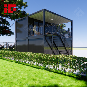 Villa Modular de Lujo de Dos Pisos Tiny Home Casa Contenedor Prefabricada de 2 Plantas Prefabricada Moderna <span class=keywords><strong>Flatpack</strong></span> con 2 Dormitorios y Baño - Product Image 3