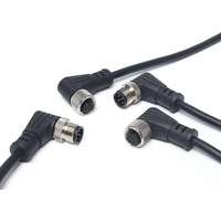 Kabel Kustom M8/M10/M12 Konektor PVC Tahan Air Jantan-Betina 2-10P Perakitan Kabel Luar Ruangan Otomotif Elektronik Komputer