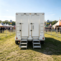Remorque WC mobile de luxe de 800 cm pour toilettes publiques et sanitaires