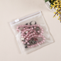 Pochette en plastique dépolie personnalisée avec fermeture à glissière pour le rangement et l'organisation de bijoux, accessoires, composants, perles et loisirs créatifs