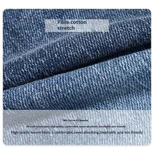 <span class=keywords><strong>Pantalones</strong></span> calientes de verano para niñas Kid Casual Blue Denim <span class=keywords><strong>Shorts</strong></span> con cintura media Patrón sólido <span class=keywords><strong>Pantalones</strong></span> calientes de algodón - Product Image 3